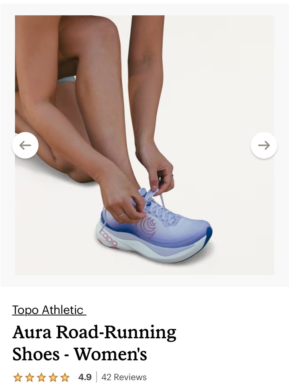 Topo Aura Women’s Running Shoes in Lavender Blue